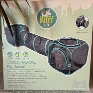 Outdoor Two-Way Play Tunnel – Teal/Black